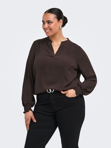 ONLY Carmakoma Bluse  'CARMetta' in Braun: Vorderseite