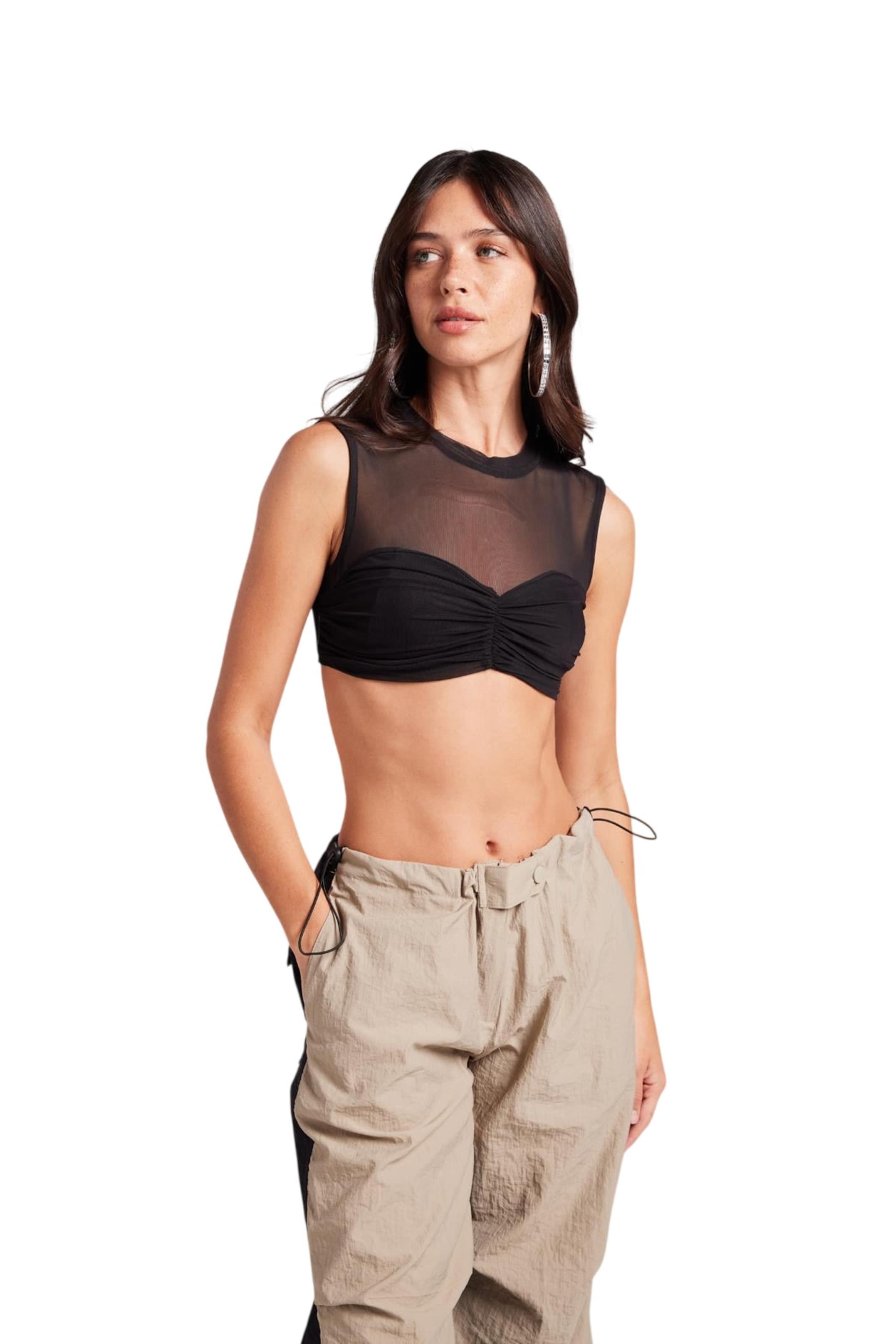 HOLLY LOLLY Top in Schwarz: Vorderseite