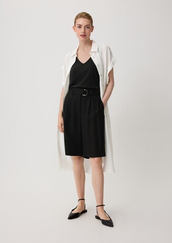 Wide Leg Pantalon à pince COMMA en noir