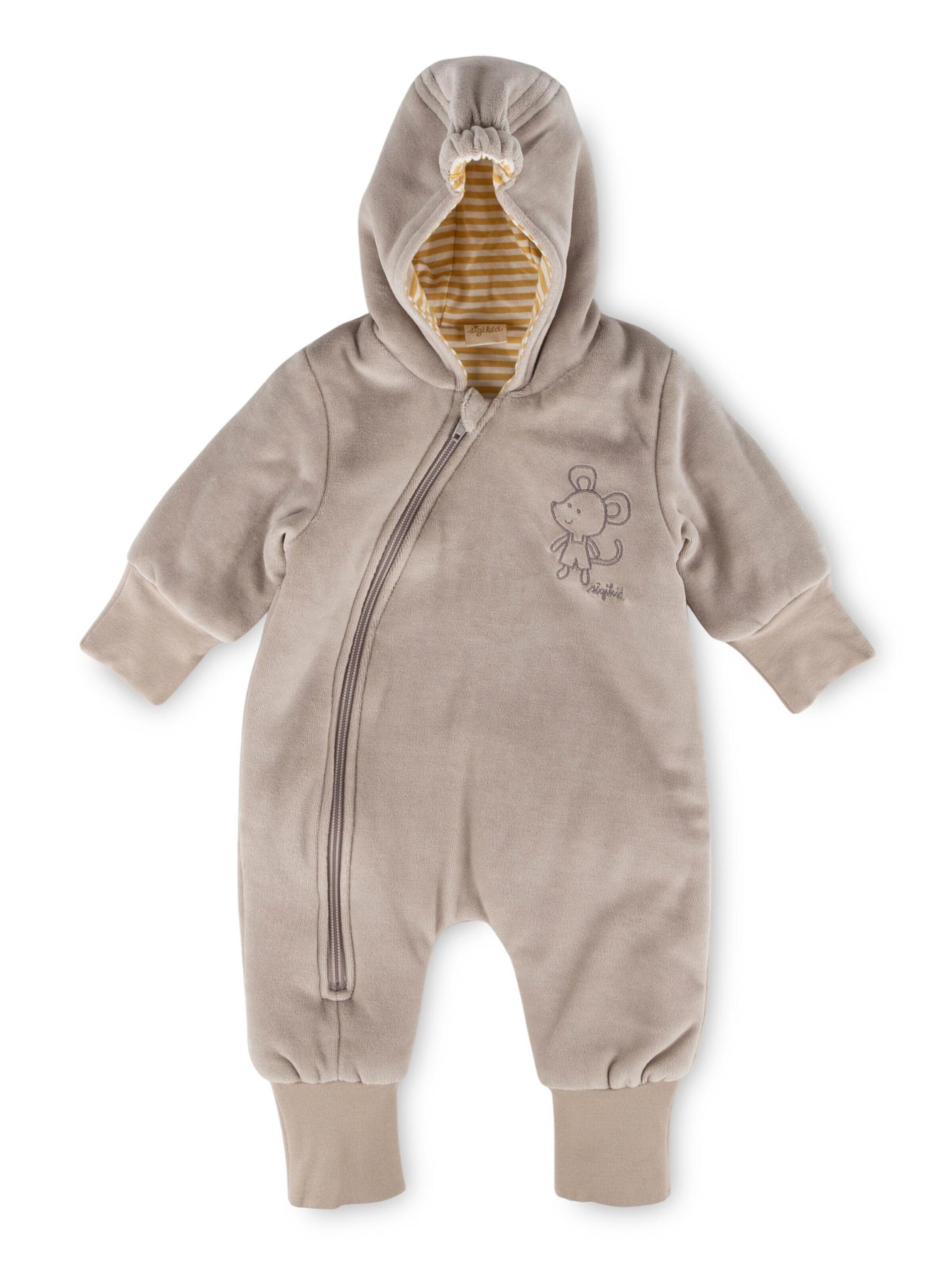 SIGIKID Overall 'Nickioverall wattiert Classic Baby'‌‌‌‌ in Grau: Vorderseite