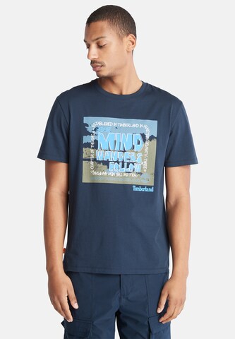 TIMBERLAND Koszulka w kolorze niebieski: przód