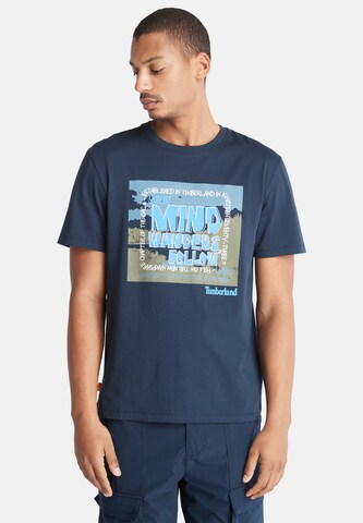 T-Shirt TIMBERLAND en bleu : devant