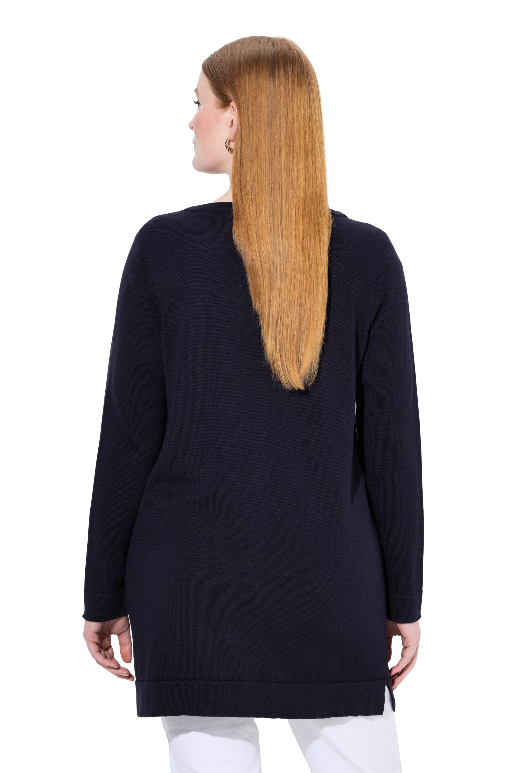 Ulla Popken Gebreid vest in Zwart