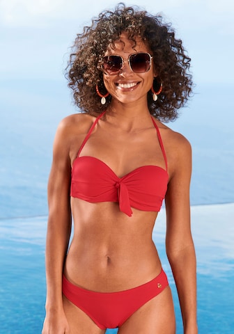 LASCANA - Balconet Top de bikini en rojo: frente