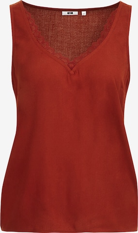 WE Fashion Top | rjava barva: sprednja stran