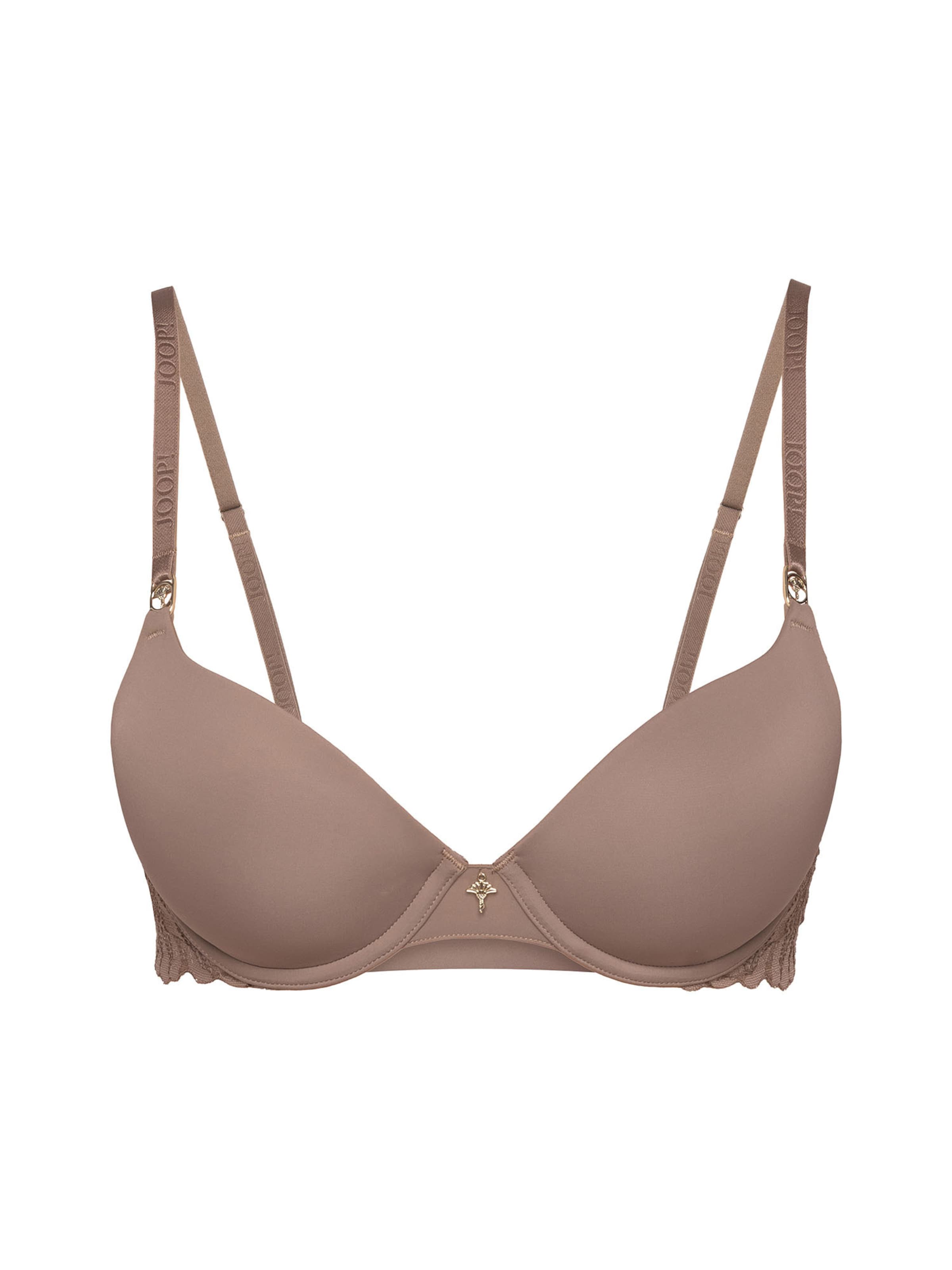 JOOP! T-Shirt T-Shirt-BH ' Charming ' in Braun: Vorderseite