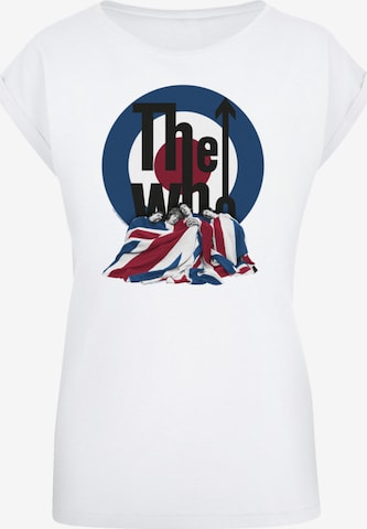 F4NT4STIC Shirt 'The Who Flag Blanket' in Wit: voorkant