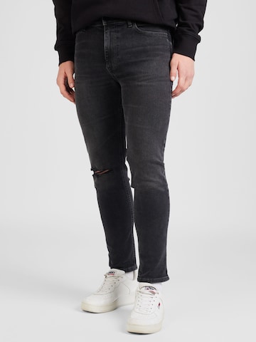 Tommy Jeans - Skinny Calças de ganga 'SIMON' em preto: frente