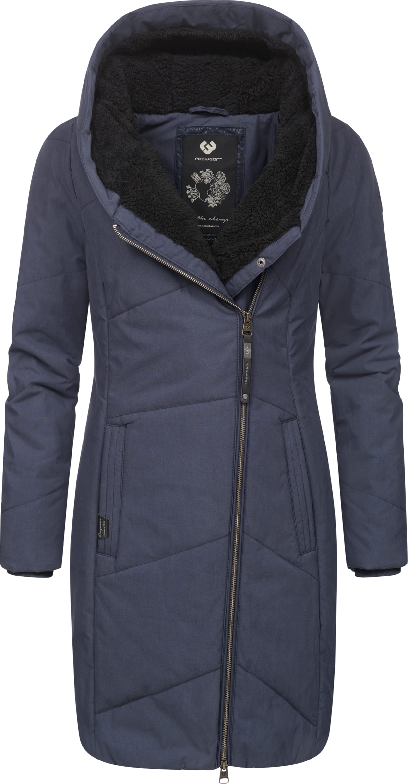 Ragwear Talvemantel 'Gordon', värv sinine: eest vaates