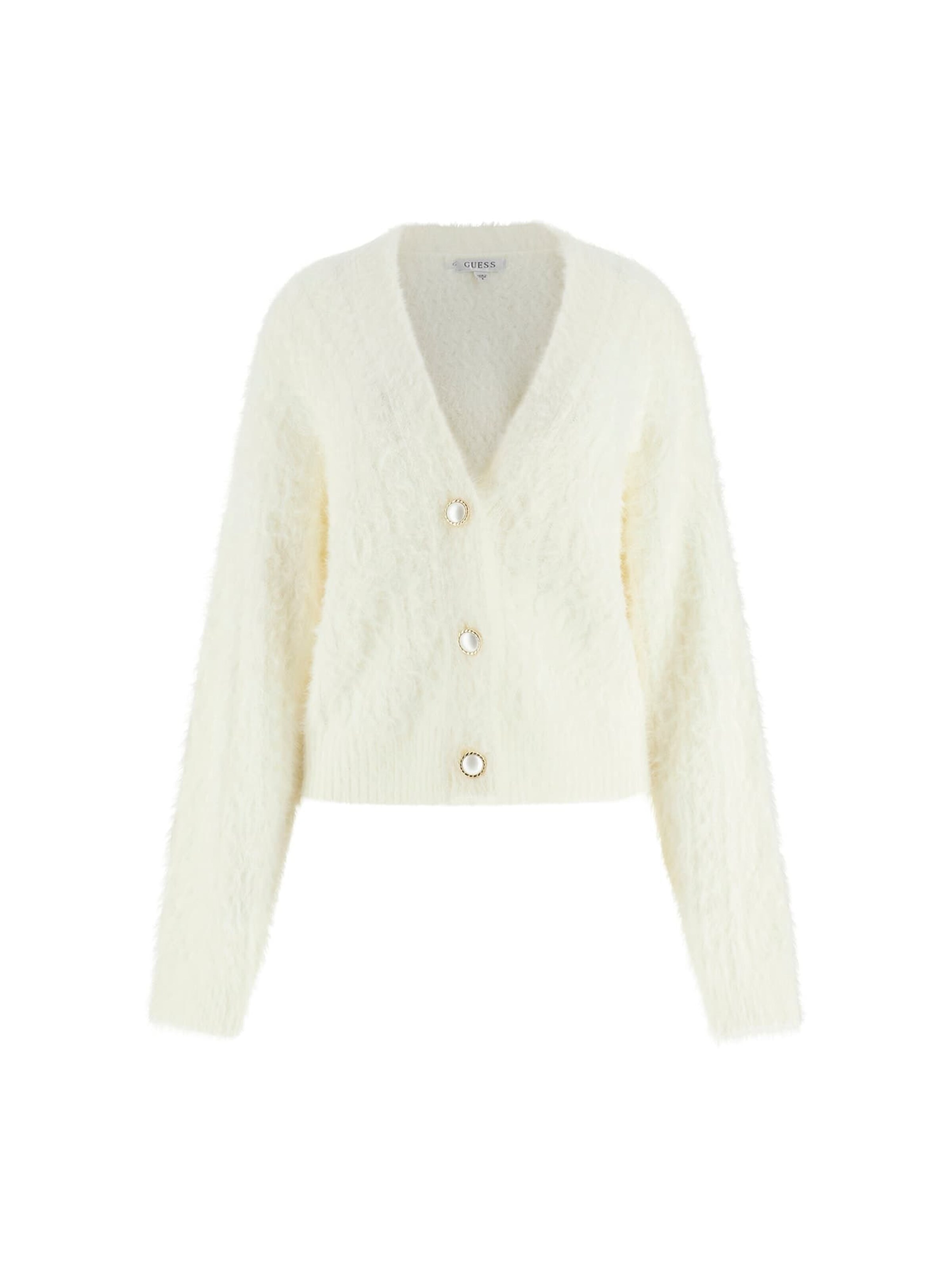 GUESS Knit Cardigan 'Kinako' in White: front