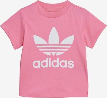 T-Shirt 'Trefoil' ADIDAS ORIGINALS en rose : devant