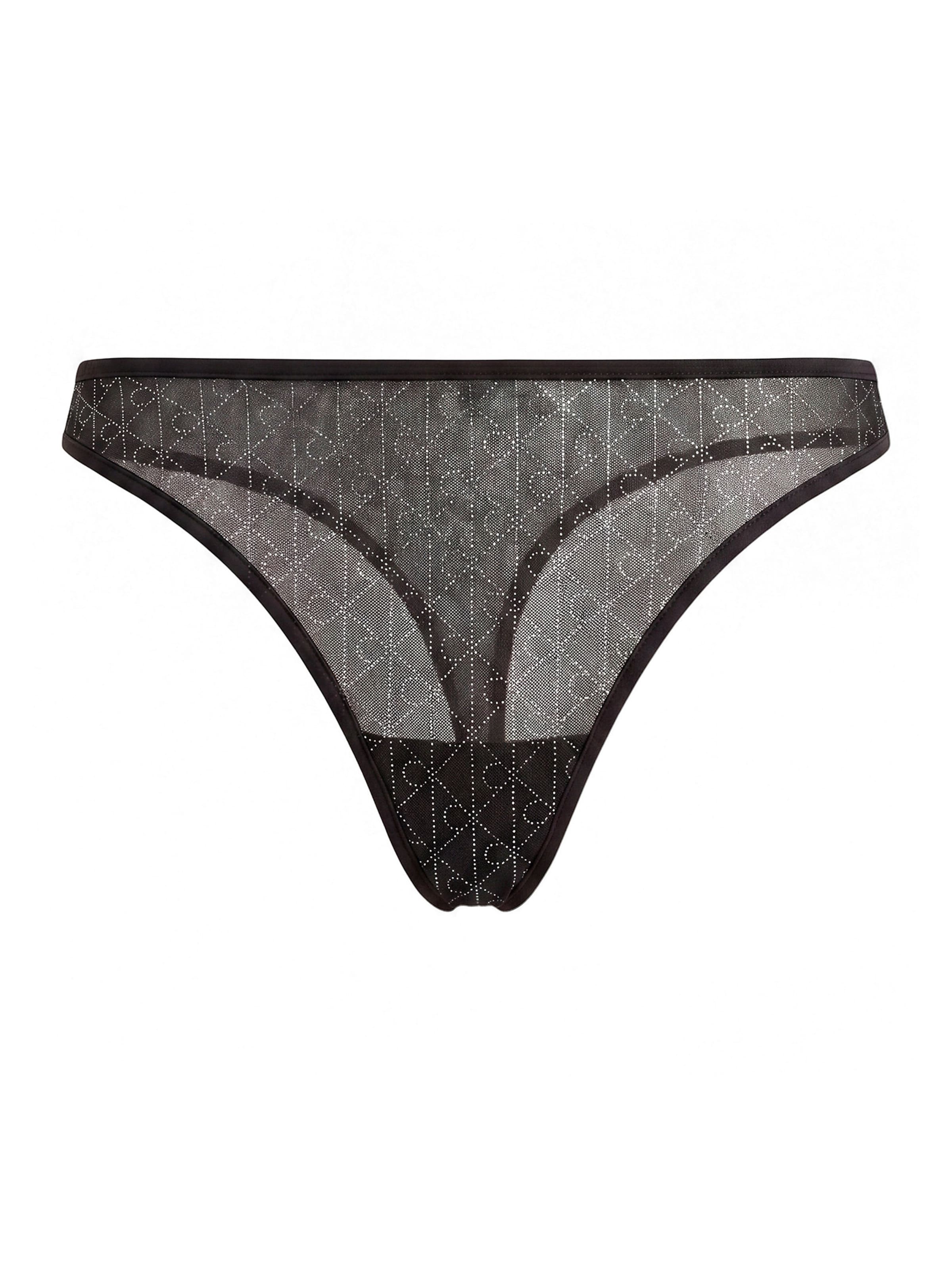 Calvin Klein String in Schwarz: Vorderseite
