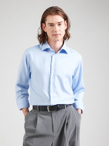 Coupe slim Chemise ETON en bleu : devant