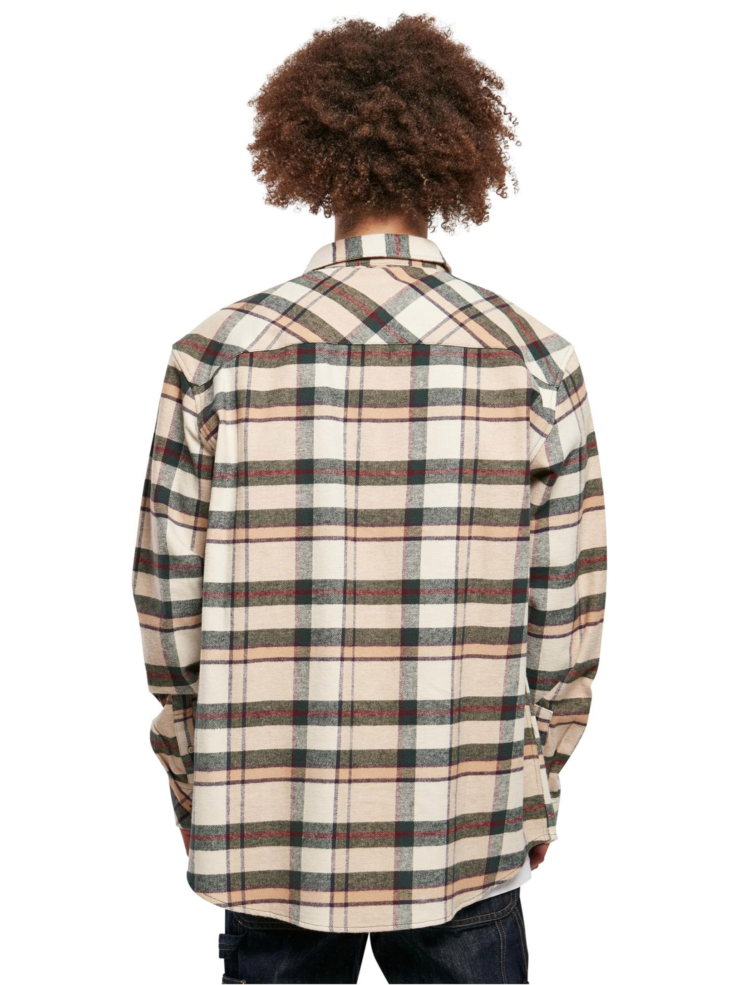 Urban Classics Классический крой Рубашка 'Mountain' в Бежевый