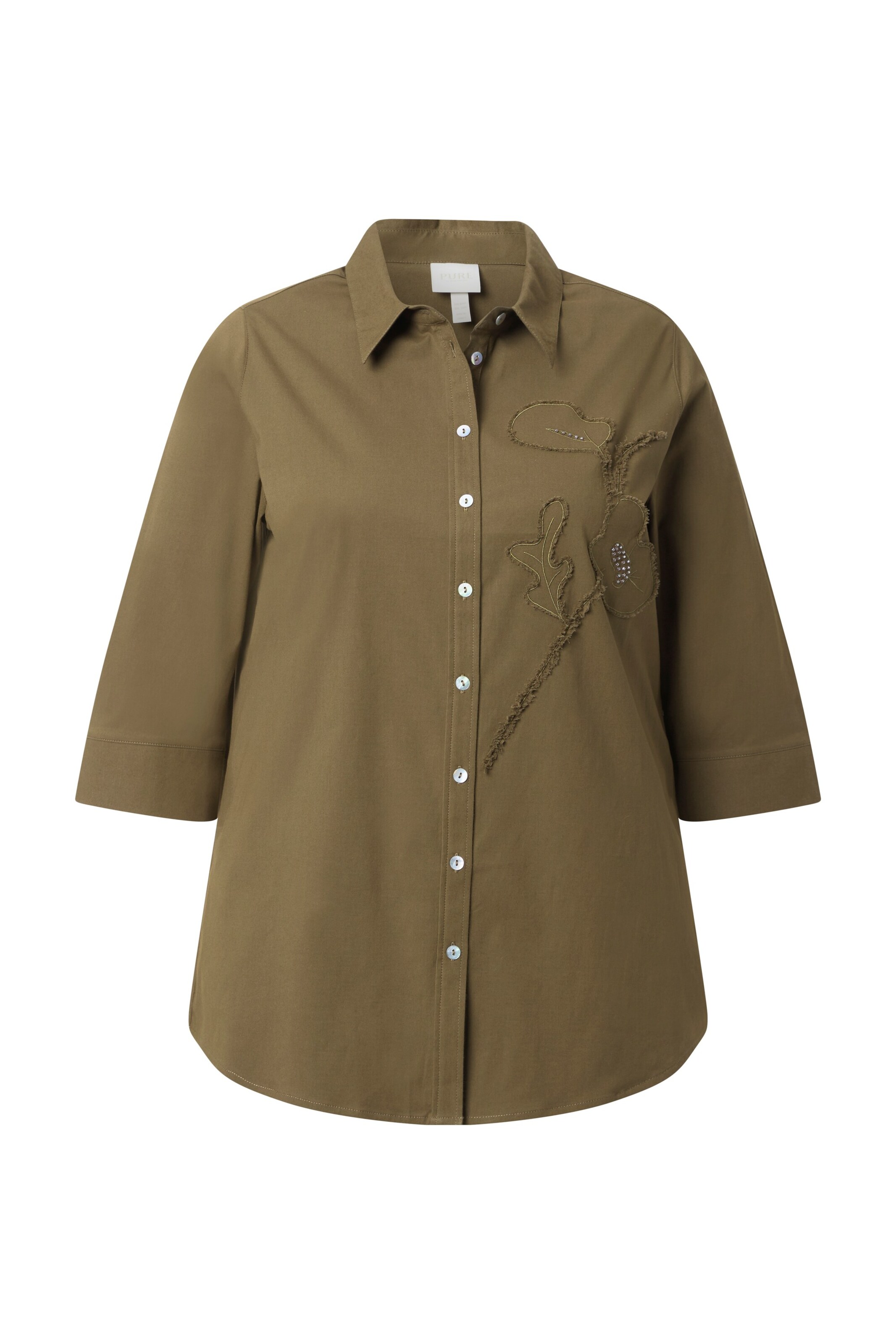 Ulla Popken Bluse in Grün: Vorderseite