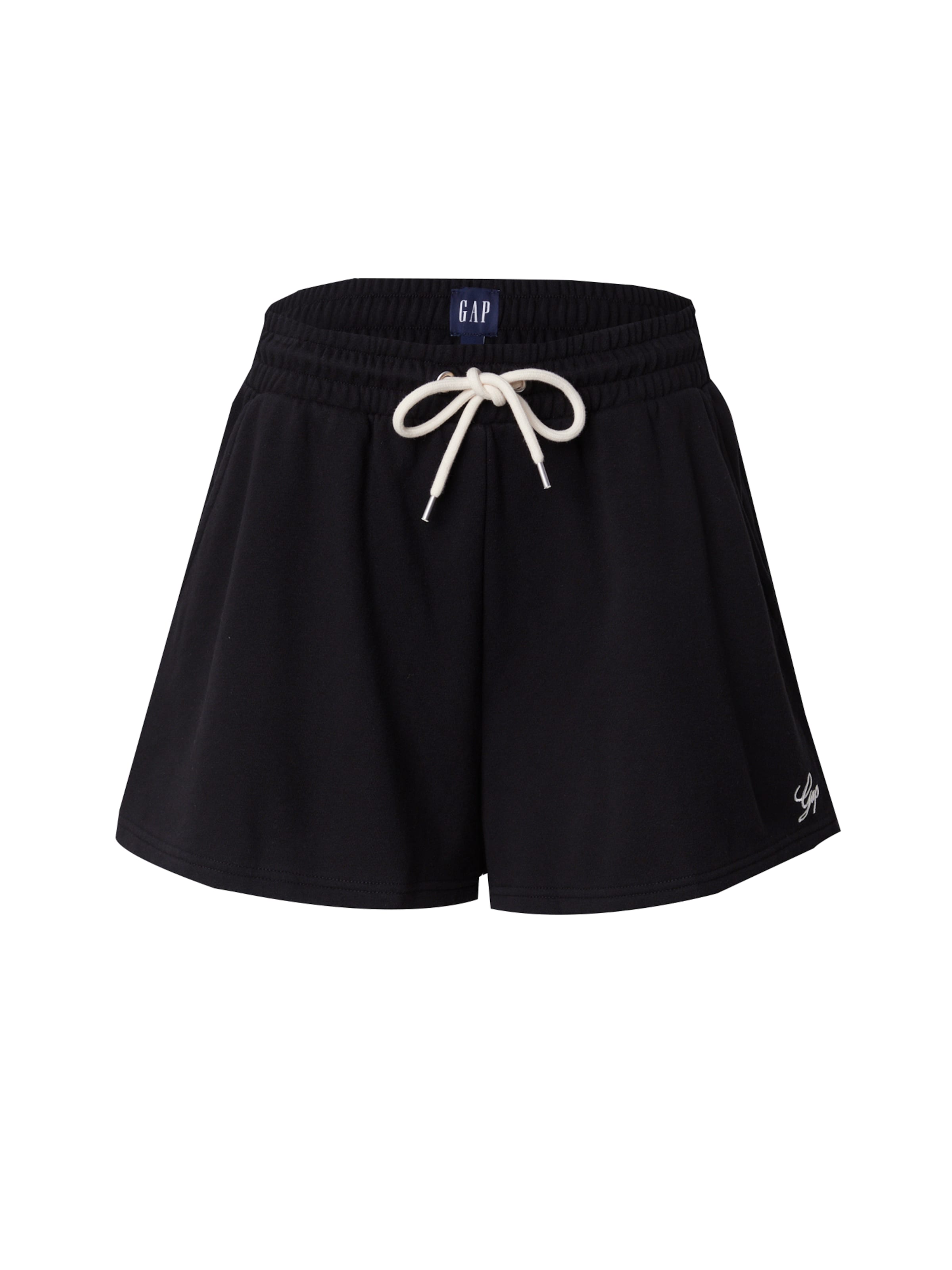 GAP Wide leg Broek in Zwart: voorkant