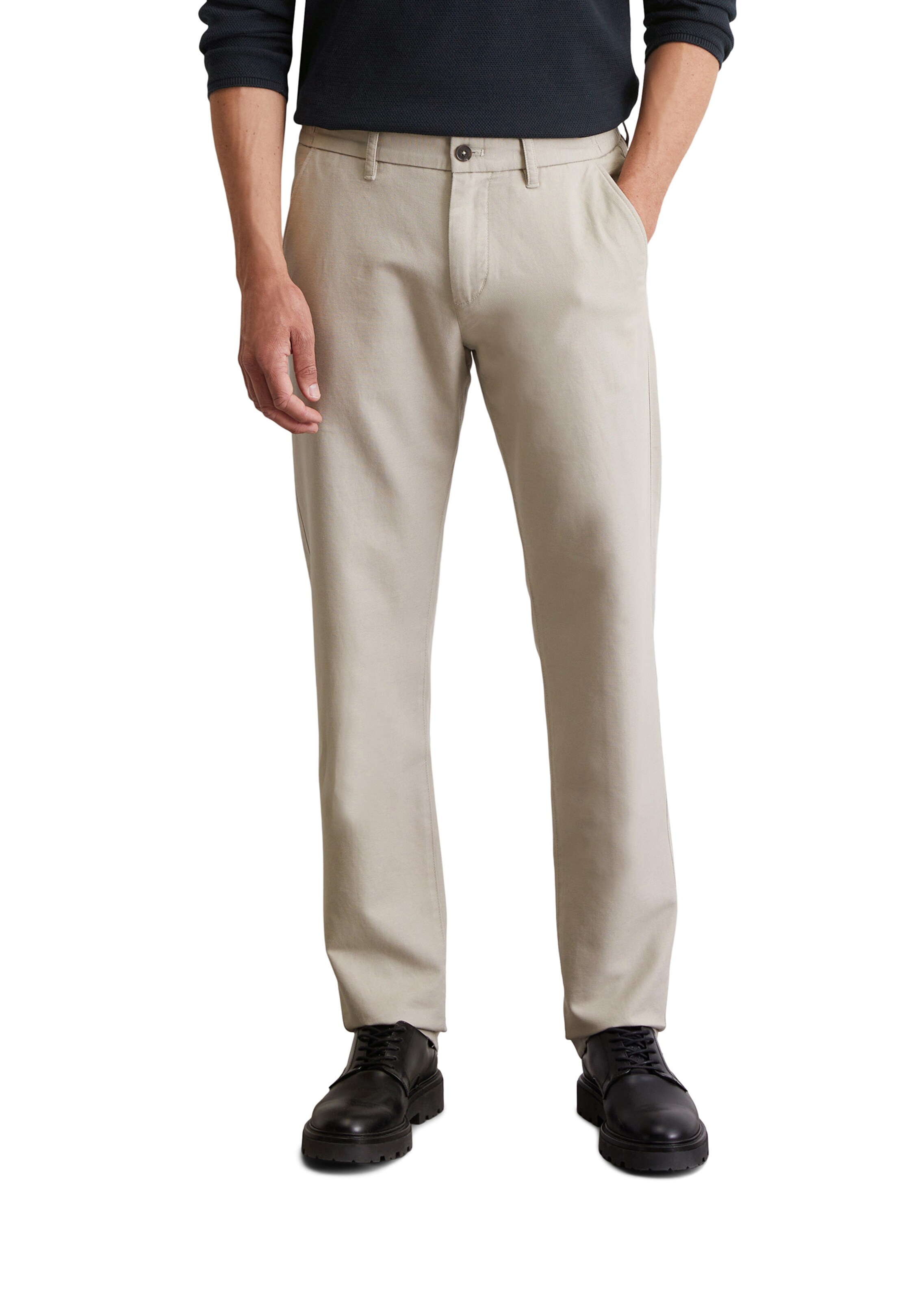 Marc O'Polo Slim fit Chino Pants in Grey: front