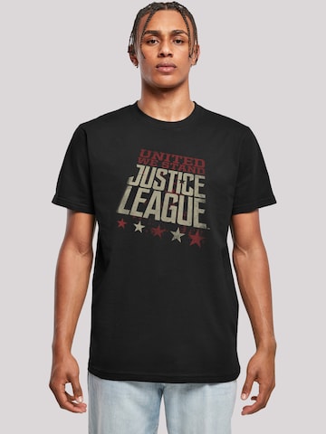 F4NT4STIC T-Shirt 'DC Comics Justice League Movie United We Stand' in Schwarz: Vorderseite