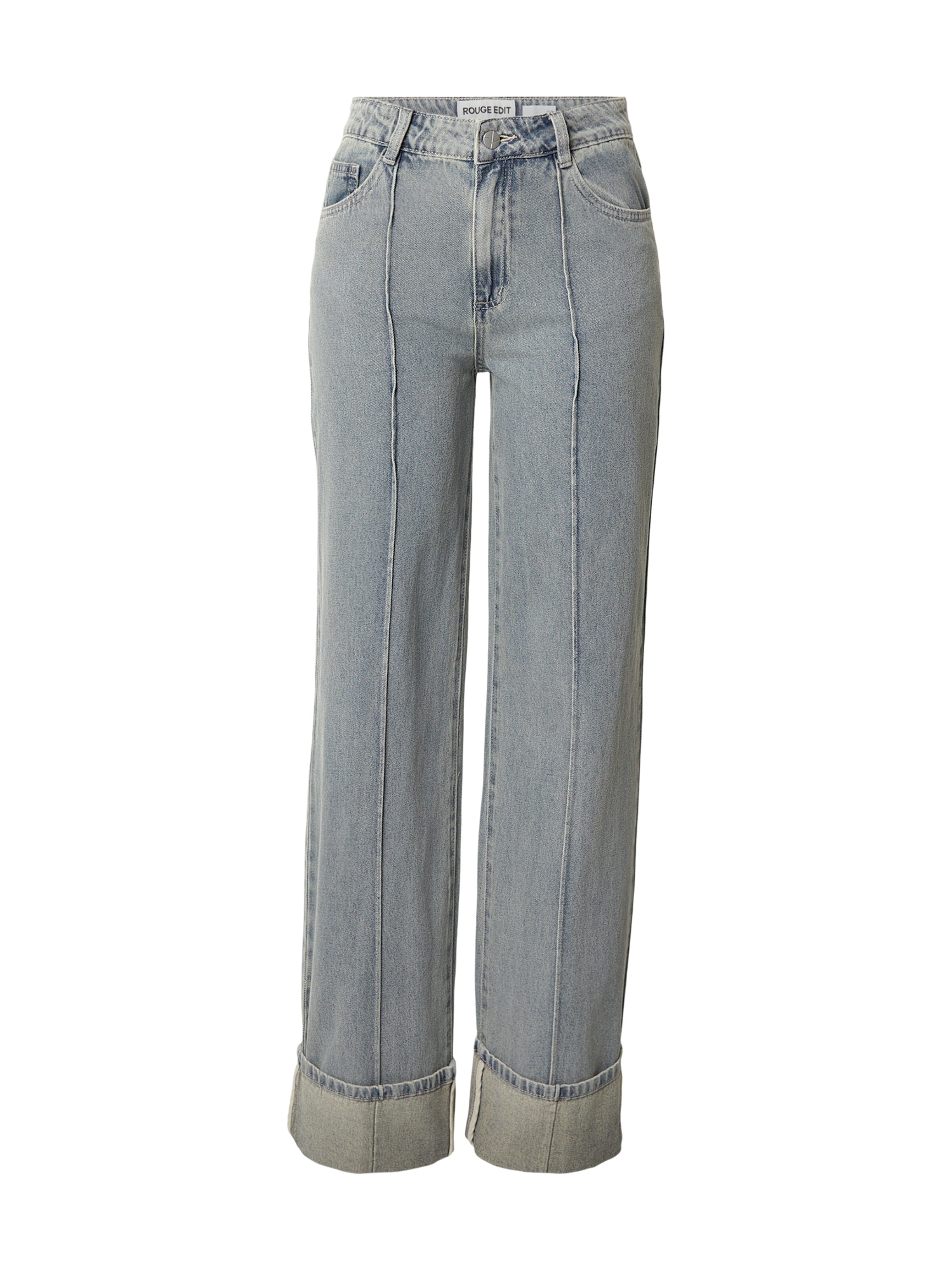 ROUGE EDIT Wide leg Jeans in Blauw: voorkant