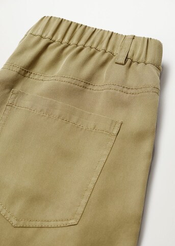 MANGO Tapered Pleat-Front Pants 'Nature' in Green