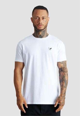 Distorted People Tričko 'Inked Blades' – bílá: přední strana