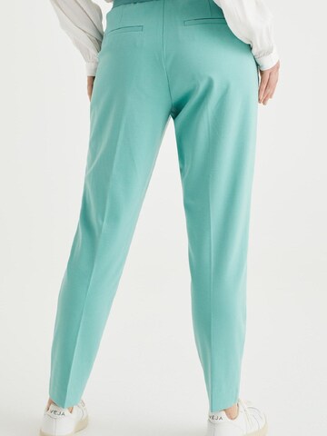 WE Fashion Slimfit Pantalon in Blauw