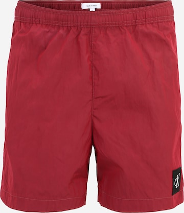 Shorts de bain Calvin Klein Swimwear en rouge : devant