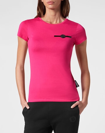 Plein Sport - Camisa em rosa: frente