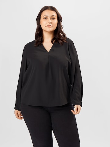 Camicia da donna di Selected Femme Curve in nero: frontale