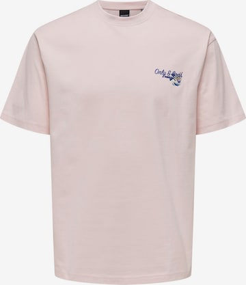 T-Shirt 'KEANE' Only & Sons en violet : devant