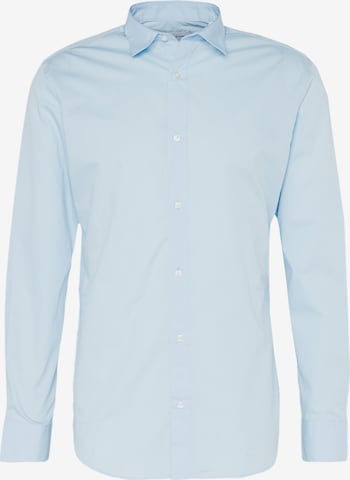 JACK & JONES Button Up Shirt 'JOE' in Blue: front