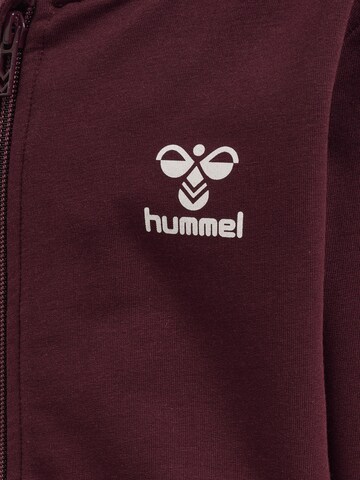 Hummel Zip-Up Hoodie 'Trece' in Red