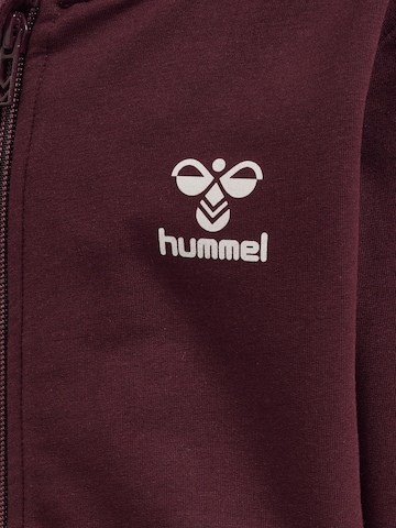 Hummel Zip-Up Hoodie 'Trece' in Red