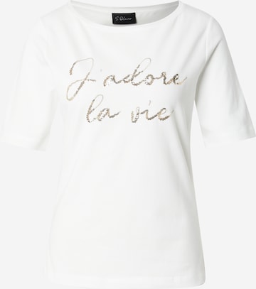 T-shirt s.Oliver BLACK LABEL en blanc : devant