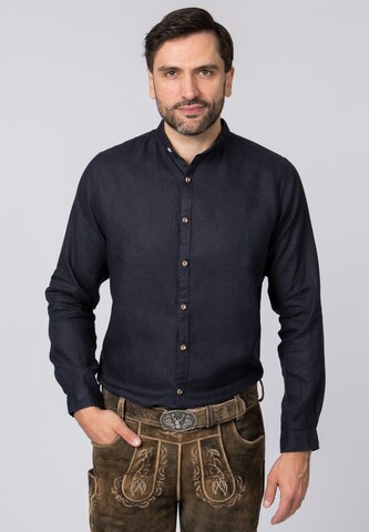STOCKERPOINT Comfort fit Klederdracht overhemd 'Vettel' in Blauw: voorkant
