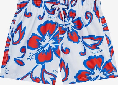Sundek Shorts de bain en M en bleu cobalt / rouge néon / blanc, Vue avec produit