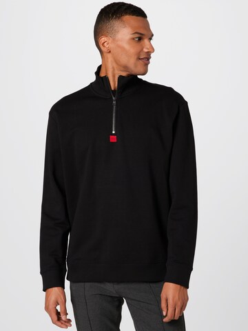 HUGO Sweatshirt 'Durty' in Black: front