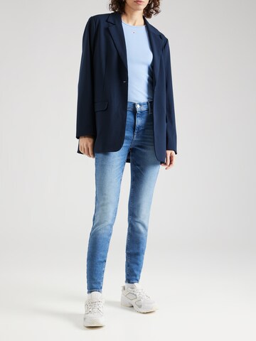 Tommy Jeans Skinny Džíny 'NORA MID RISE SKINNY' – modrá: přední strana