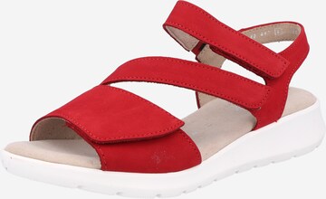 GABOR - Sandalias con hebilla en rojo: frente