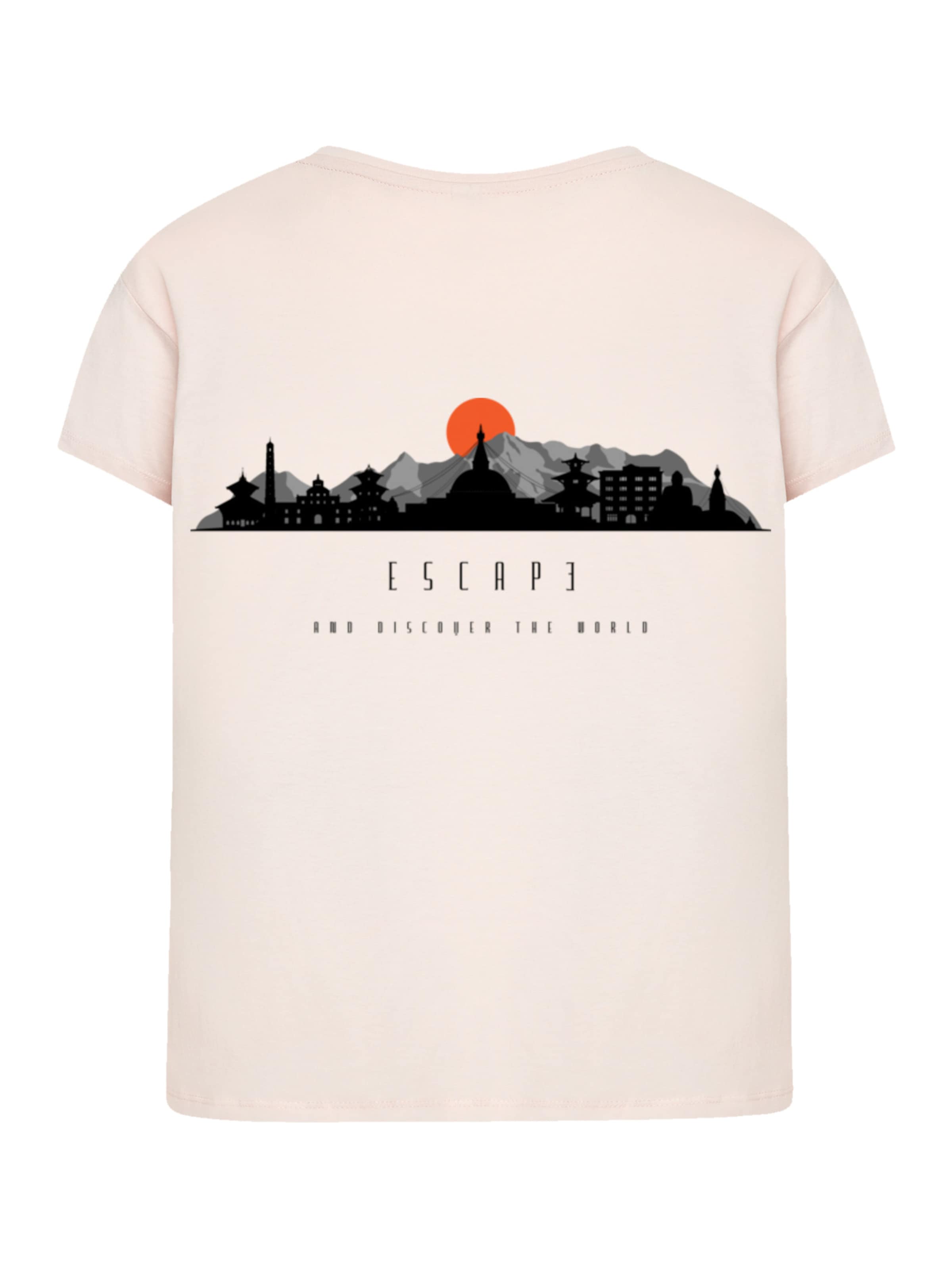 F4NT4STIC Shirt 'Escape Discover the World Asian Town' in Pink: front