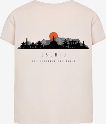 F4NT4STIC Shirt 'Escape Discover the World Asian Town' in Pink: front