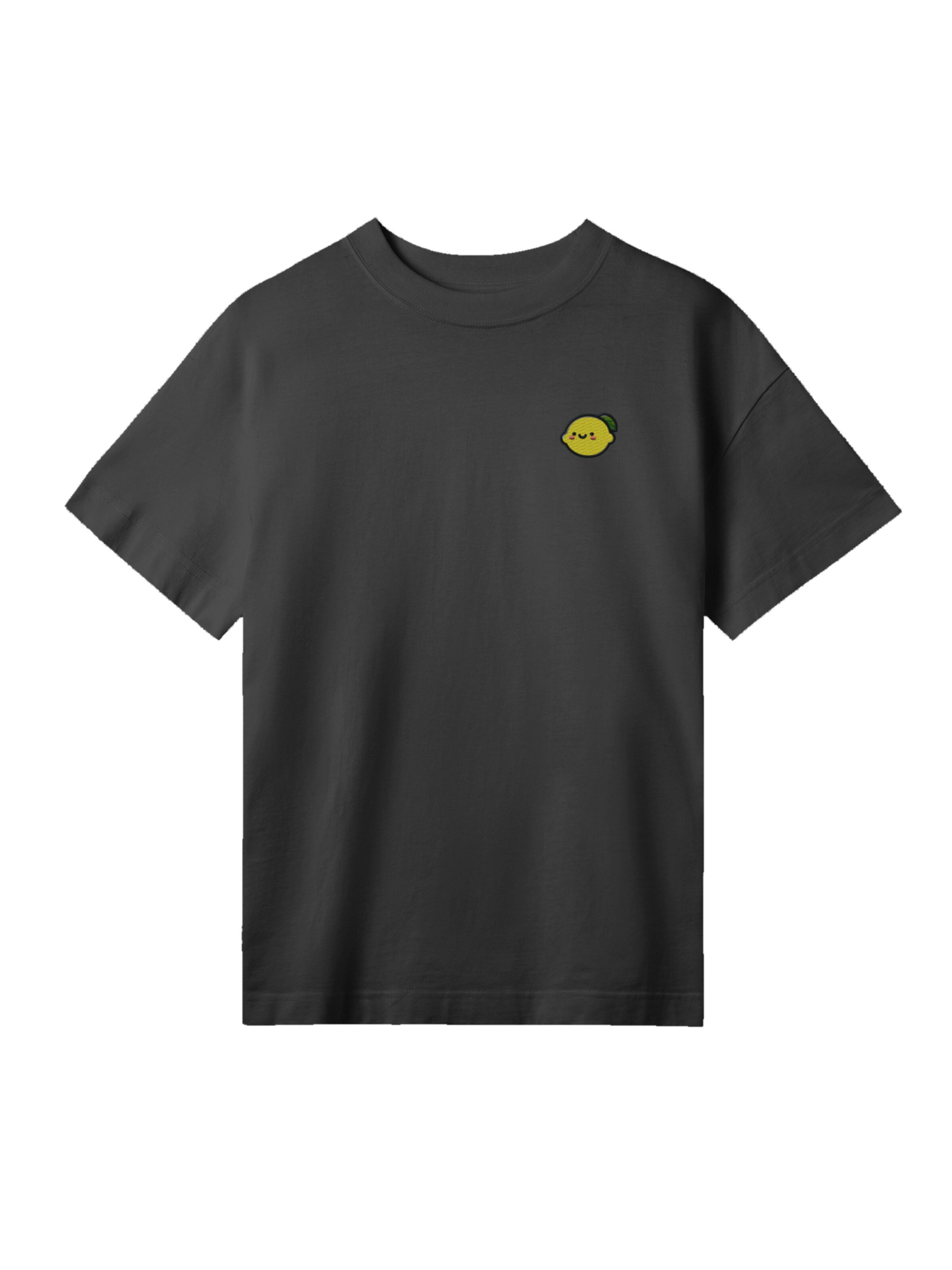T-shirt 'Lemon Cute Face Bestickt' F4NT4STIC en noir : devant
