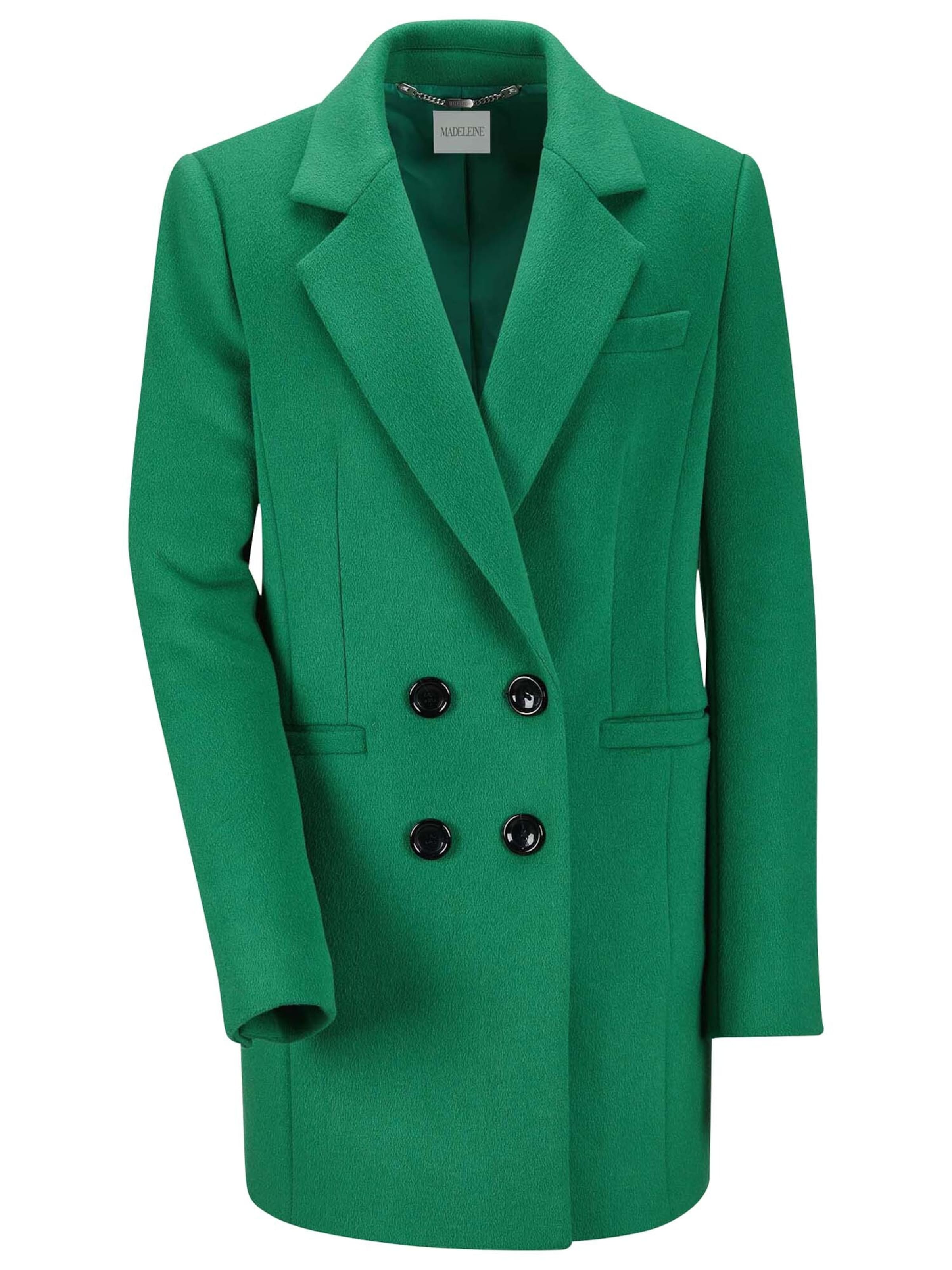 MADELEINE Mantel in Grün: Vorderseite
