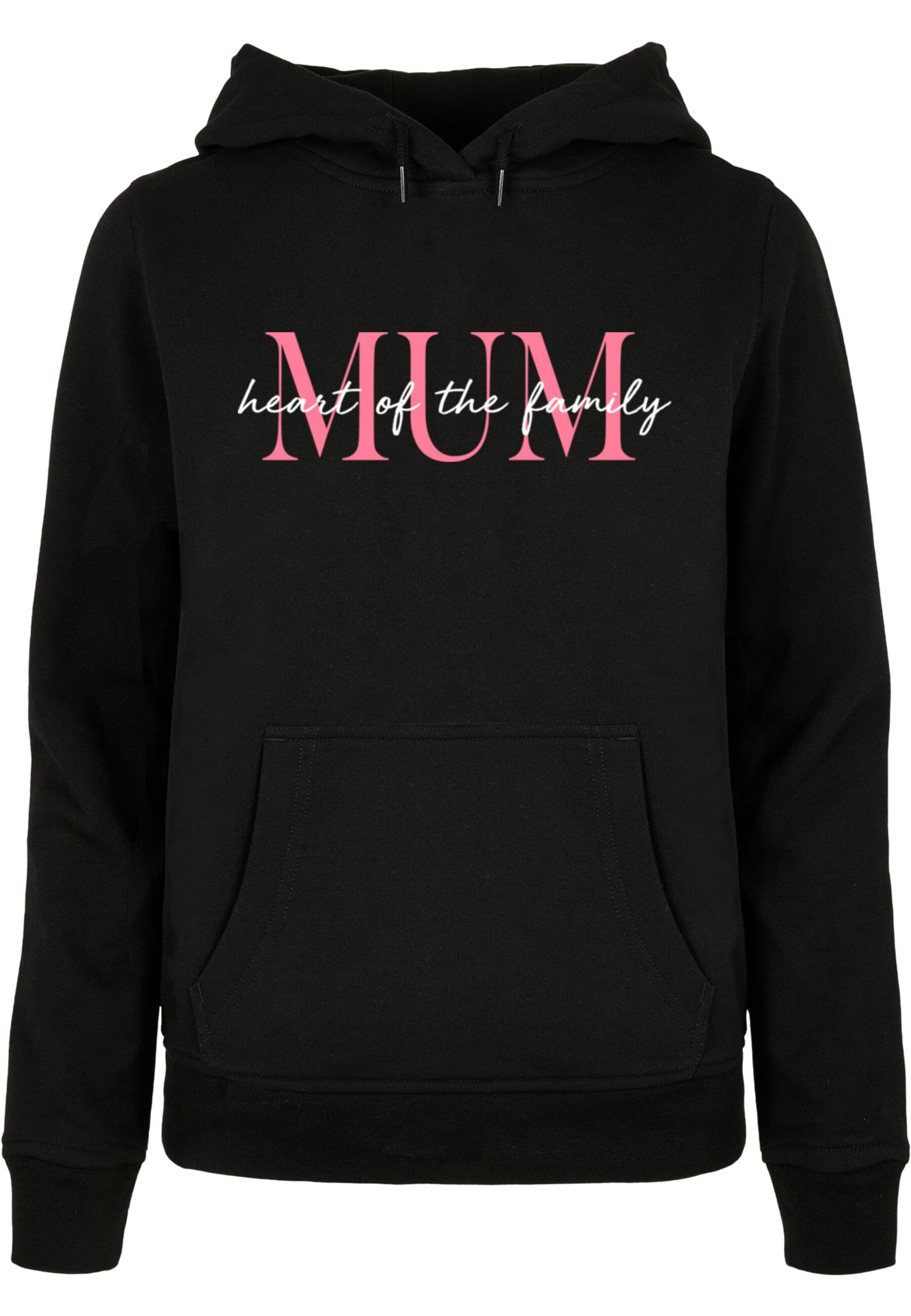 ABSOLUTE CULT Sweatshirt 'Mother's Day - Heart Of The Family' in Zwart: voorkant