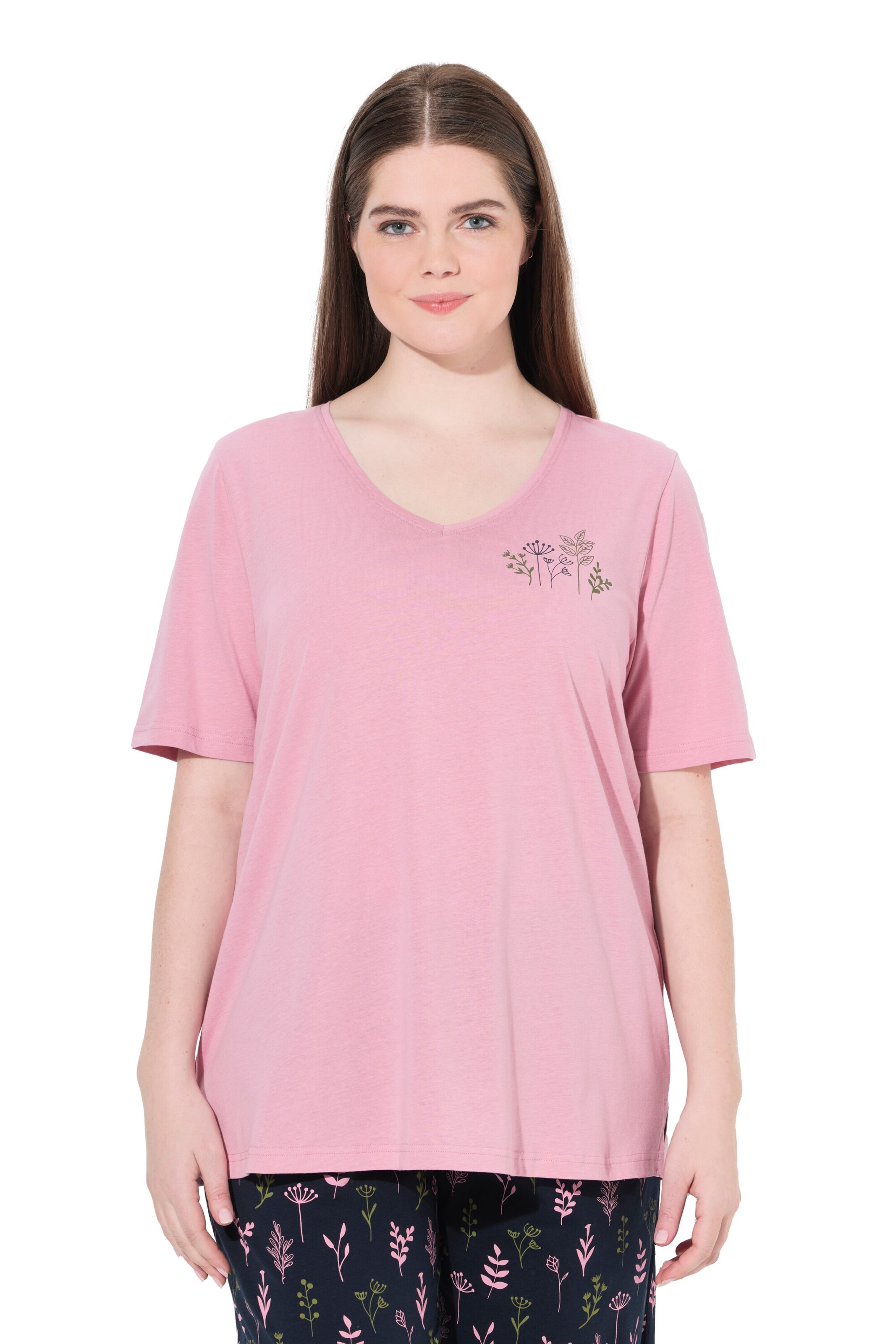 Ulla Popken Pajama in Pink: front