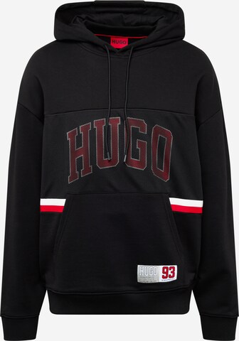 HUGO Sweatshirt 'Danody' in Black: front