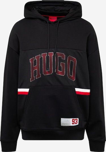 HUGO Red Μπλούζα φούτερ 'Danody' σε κόκκινο / μαύρο / λευκό, Άποψη προϊόντος