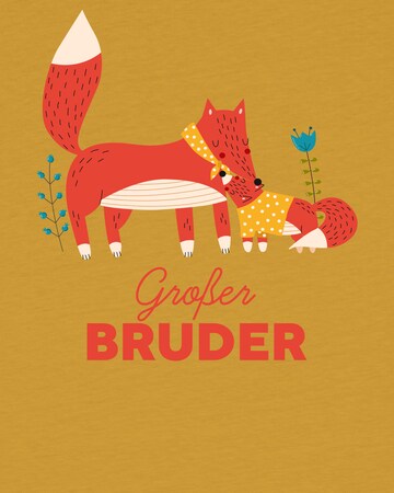 T-Shirt 'Fuchs Großer Bruder' watabout.kids en jaune