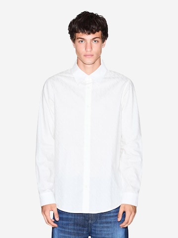 ARMANI EXCHANGE - Ajuste regular Camisa 'XM001587 AF16631' en blanco: frente