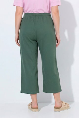 Ulla Popken Wide Leg Hose in Grün